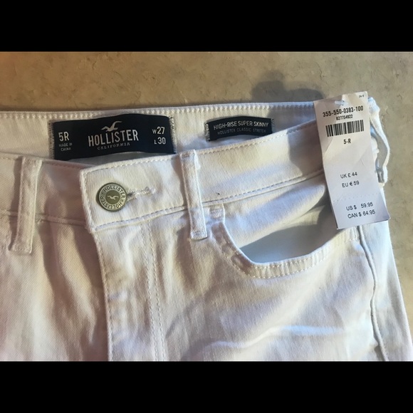 Brand new white size 5R Hollister Skinny Jeans - Picture 2 of 2